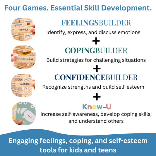 Complete Emotional Growth Collection, Four Therapy Games for Teens & Kids