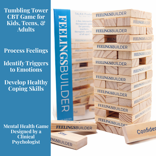 Feelings Builder CBT game for emotional awareness, coping skills, and mental health support
