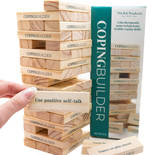 Coping Builder therapy game for teens focused on coping skills, resilience, and self-regulation
