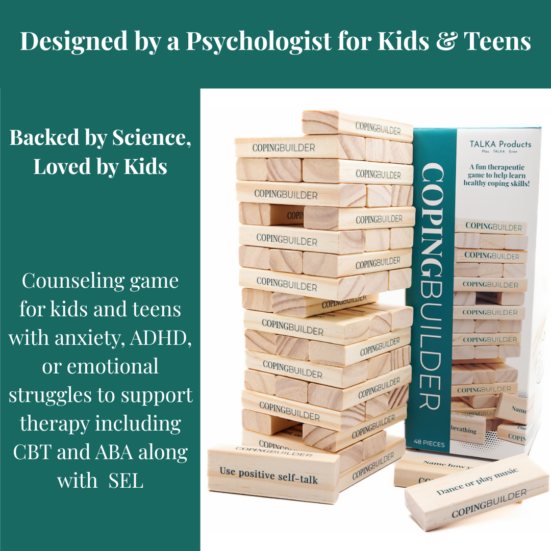 Coping Builder counseling game for kids and teens to build coping skills and emotional resilience