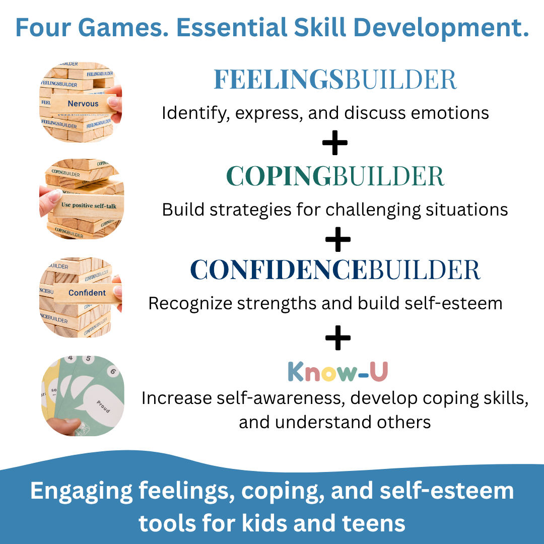 Complete Emotional Growth Collection, Four Therapy Games for Teens & Kids