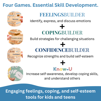Complete Emotional Growth Collection, Four Therapy Games for Teens & Kids