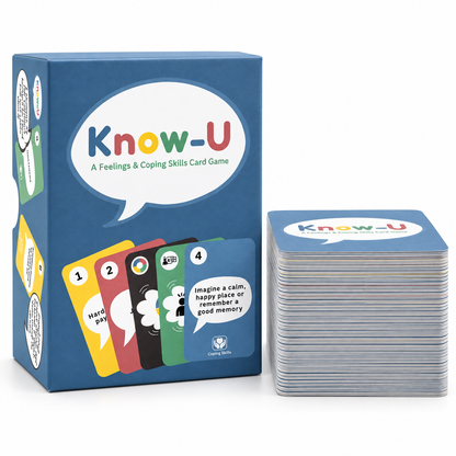 Know-U Therapy Card Game for Kids & Teens | Feelings and Coping Skills Game