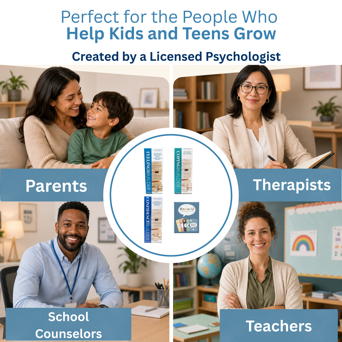 Complete Emotional Growth Collection, Four Therapy Games for Teens & Kids