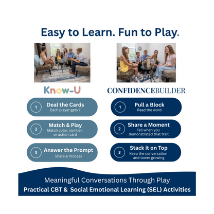 Know-U & Confidence Builder Therapy Games for Kids and Teens